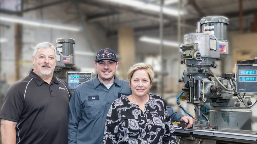 Joe Annese, Mark Annese, and Theresa Annese of Bomas Machine Specialties