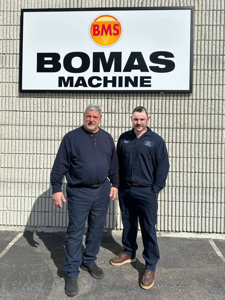 Joe and Mark Annese outside Bomas Machine Specialties